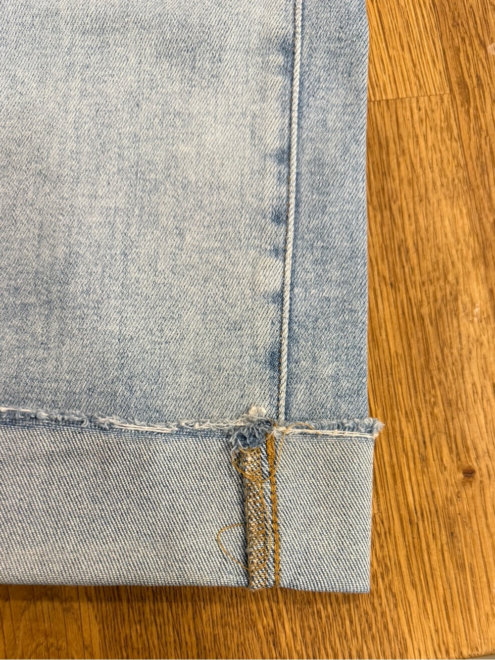 Hidden Light Wash Denim Cuffed Jeans - Picture 7 of 9